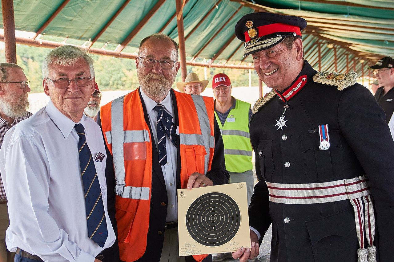 Michael More-Molyneux at the Bisley 100 Opening Shot Ceremony