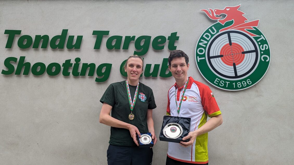 Welsh 50M Prone Champion Richard Hemingway & Runner-Up Sian Corish